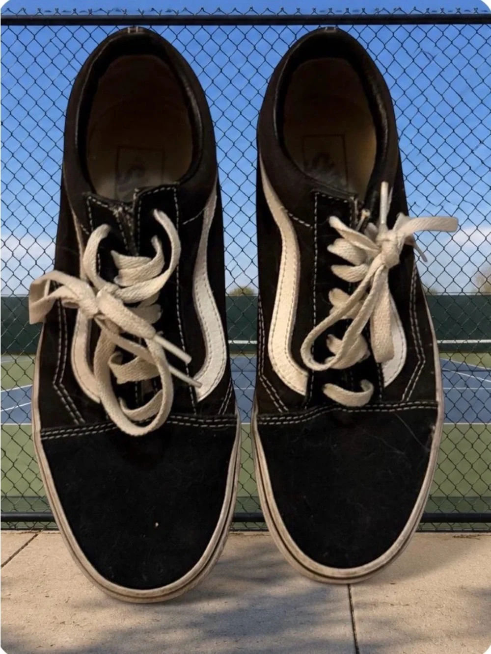Vans Black Canvas Low-Top Sneakers with White Side Stripe